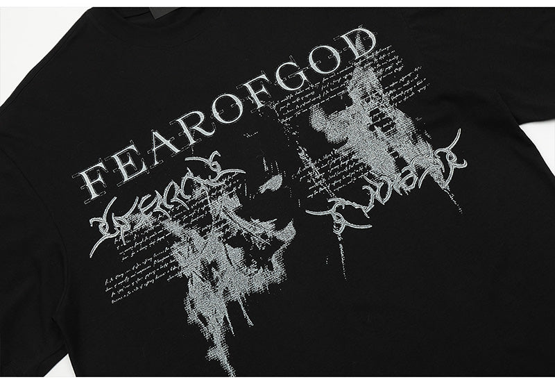 Fear of God Thorn Barrage Print T-Shirt – White / Black / Red