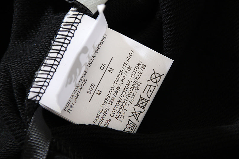 OFF WHITE Cartoon Pattern Arrow Hoodie – White & Black