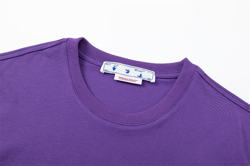 Off-White Graphic T-Shirt (Black/White/Purple)