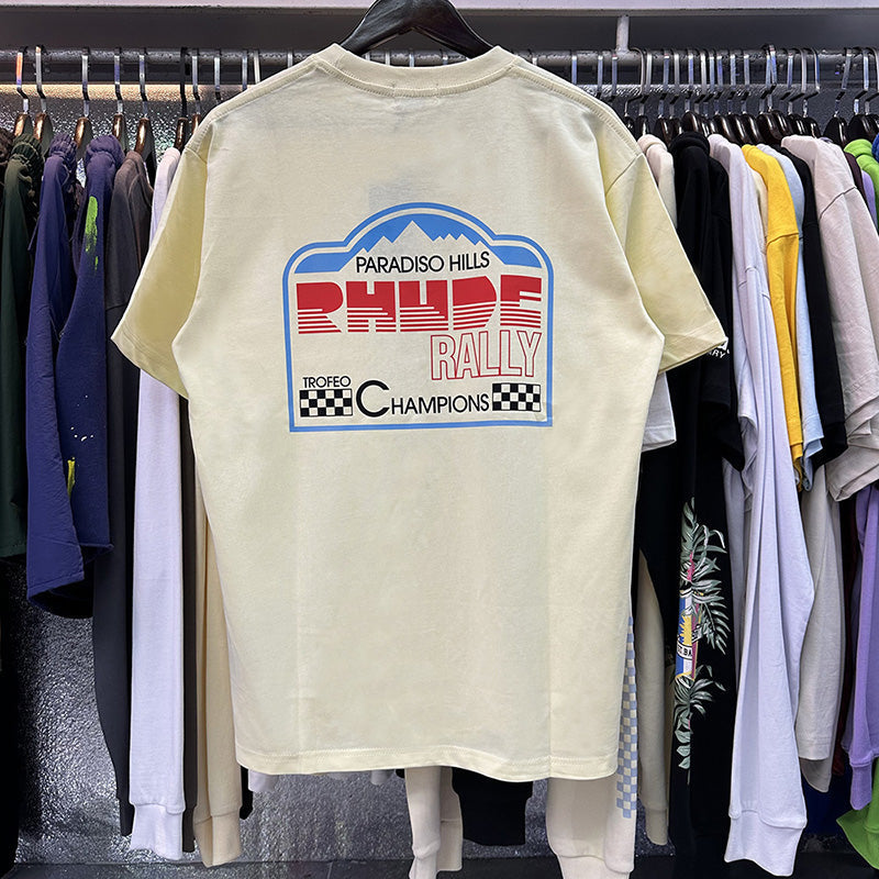 RHUDE Black Dove Lettering Print T-Shirt