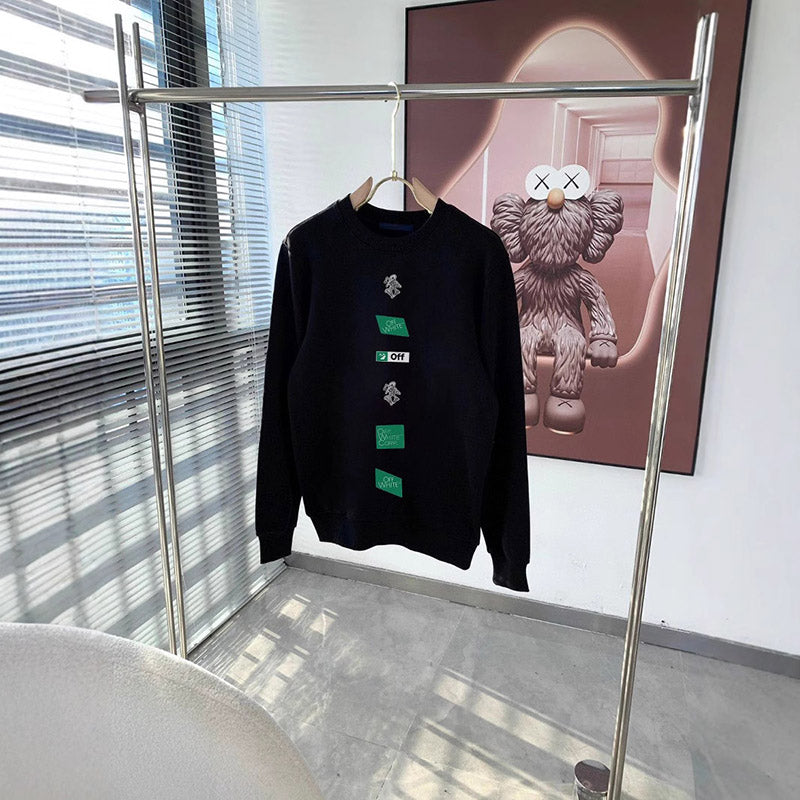 Off-White OW Logo Graphic Crewneck Pullover Sweatshirt