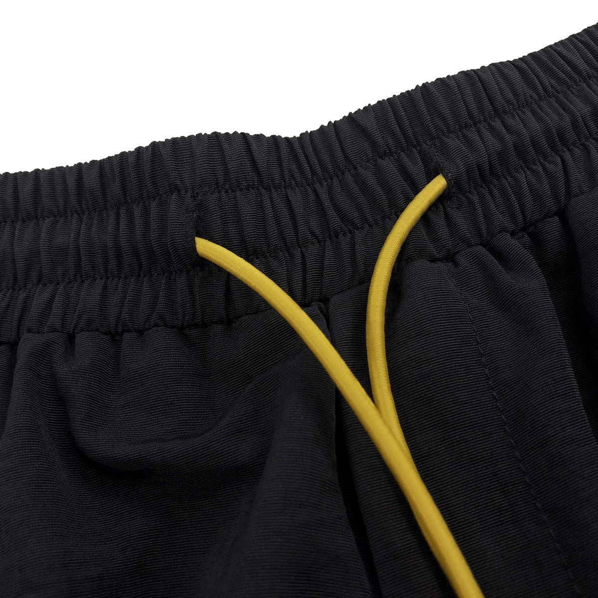 RHUDE 3M Reflective Letters Mesh Drawstring Shorts – Black