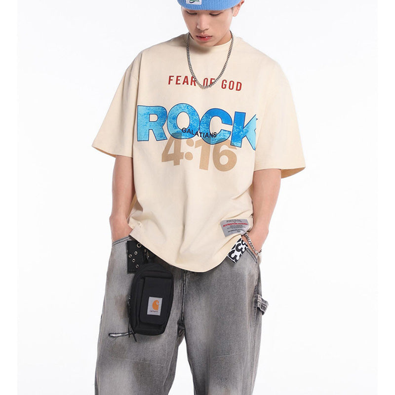 Fear of God x RRR123 Letter Print T-Shirt – Apricot