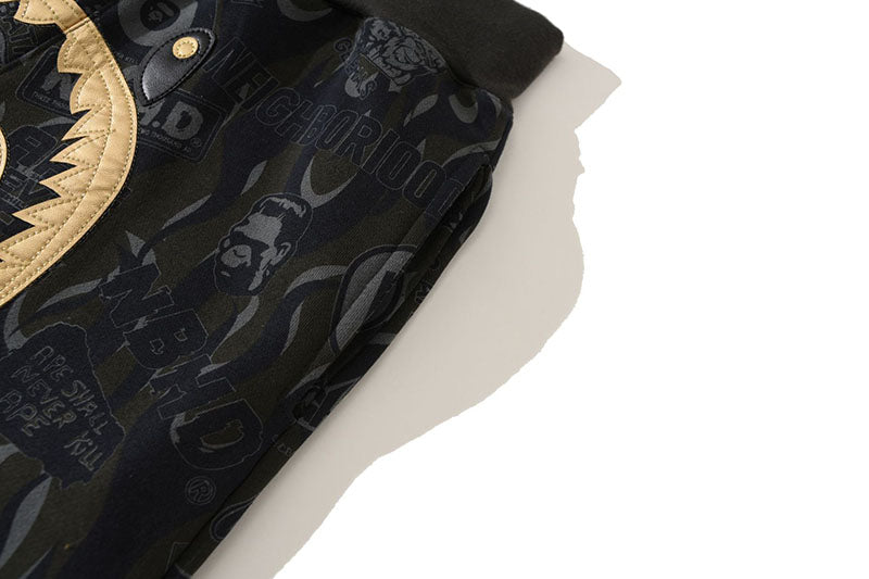 BAPE Black Gold Shark Camo Casual Pants