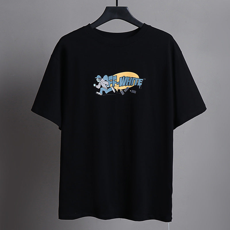OFF-WHITE Running Man Cartoon Arrow Graphic T-Shirt