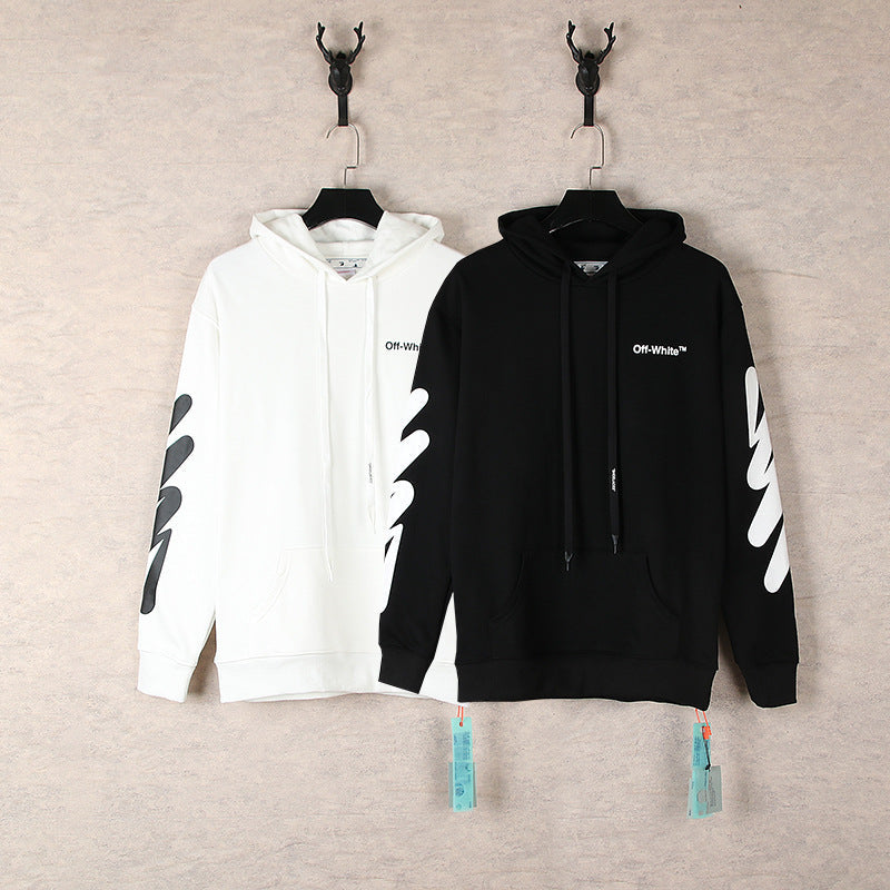 OFF WHITE Essential Hoodie – Black & White