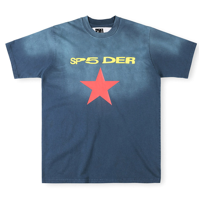 Sp5der Five Point Tee – Graphic Print Cotton T-Shirt