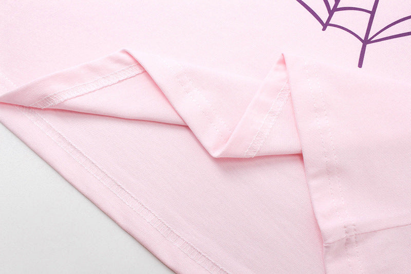 Sp5der Atlanta Print T-Shirt – Pink Streetwear Graphic Tee