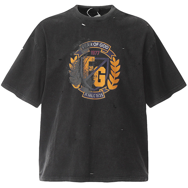Fear of God Wheat Print T-Shirt – Apricot / White / Black