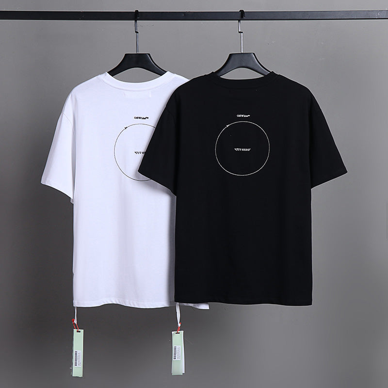 OFF-WHITE "Cut Here" Circle Graphic T-Shirt