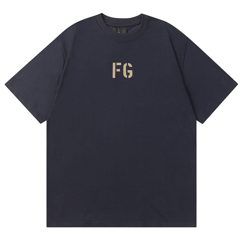Fear of God "FG" Logo Printed T-Shirt – Red / Dark Blue