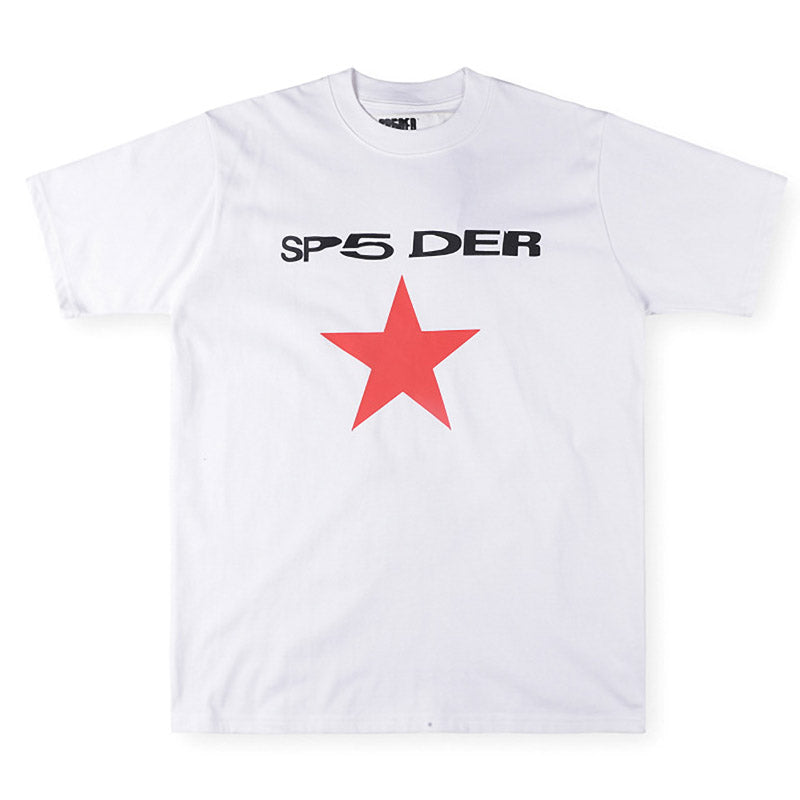 Sp5der Five Point Tee – Graphic Print Cotton T-Shirt