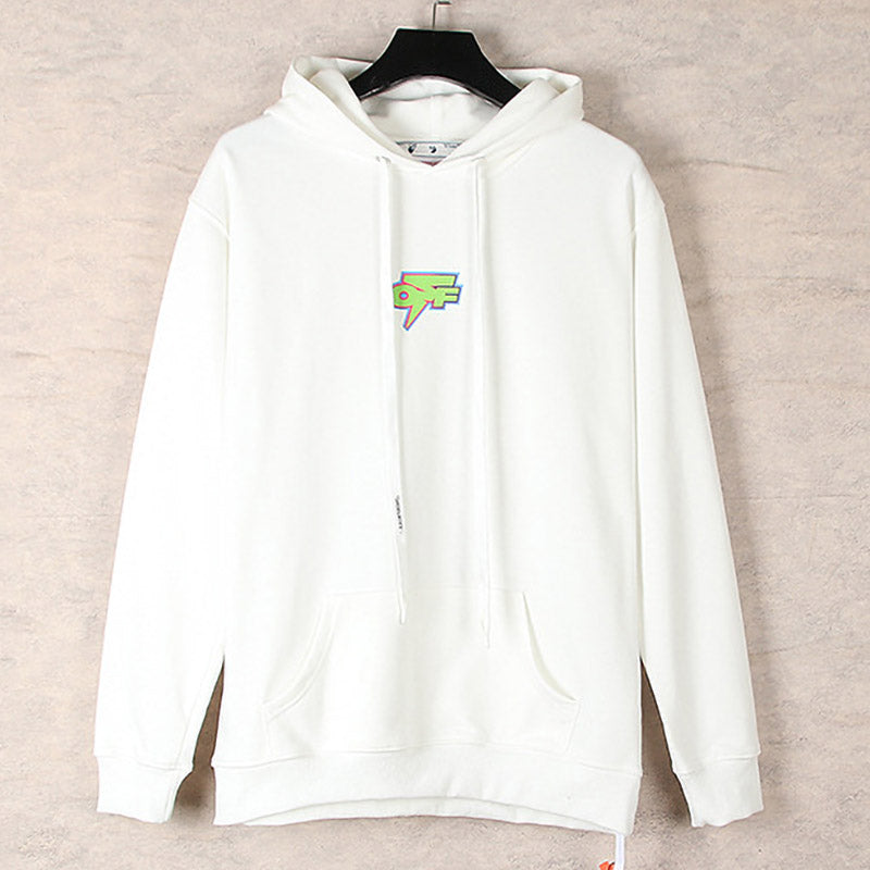 OFF WHITE Classic Logo Hoodie – White & Black