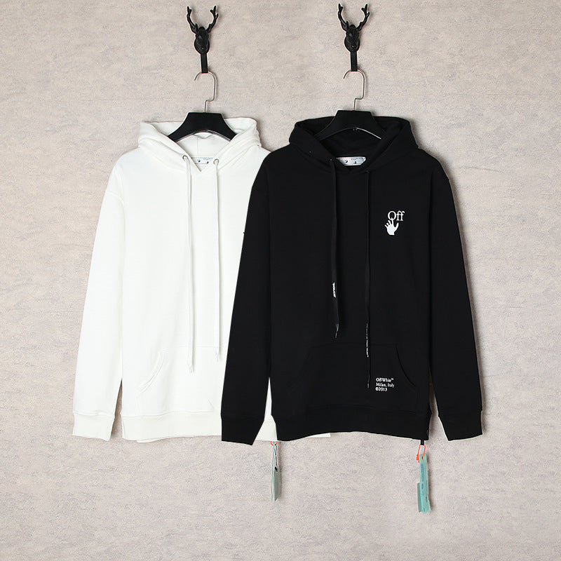 Off-White Oil Painting Series Arrow Hoodie – Monochrome Photo Print