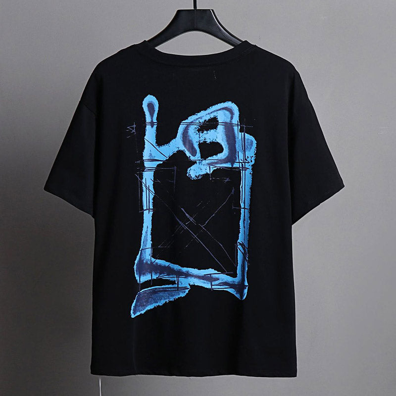OFF-WHITE Blue Arrow Pattern T-Shirt