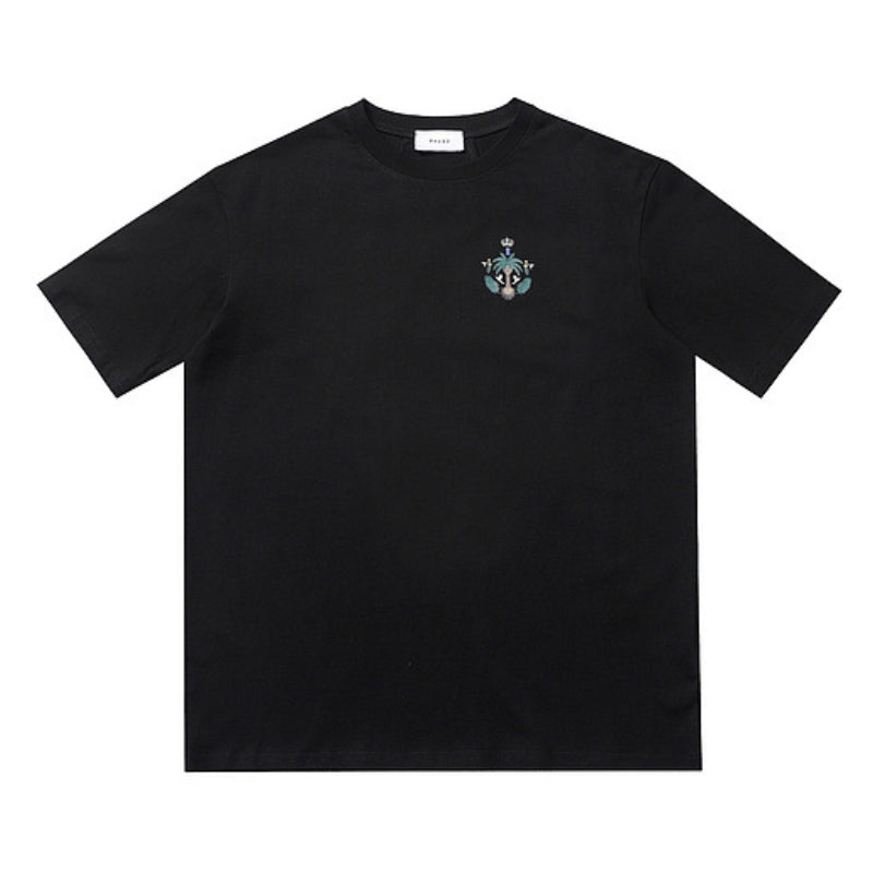RHUDE Logo-Print T-Shirt – White / Black / Apricot