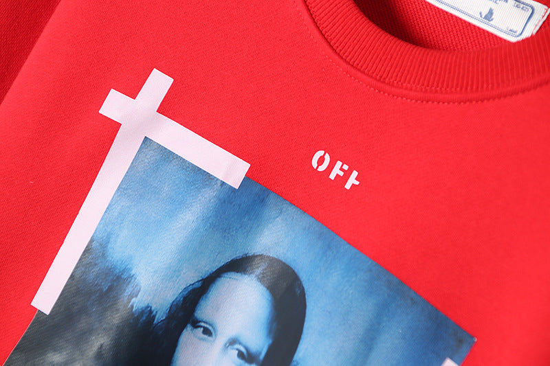 Off-White Mona Lisa Pattern Crewneck Sweatshirt