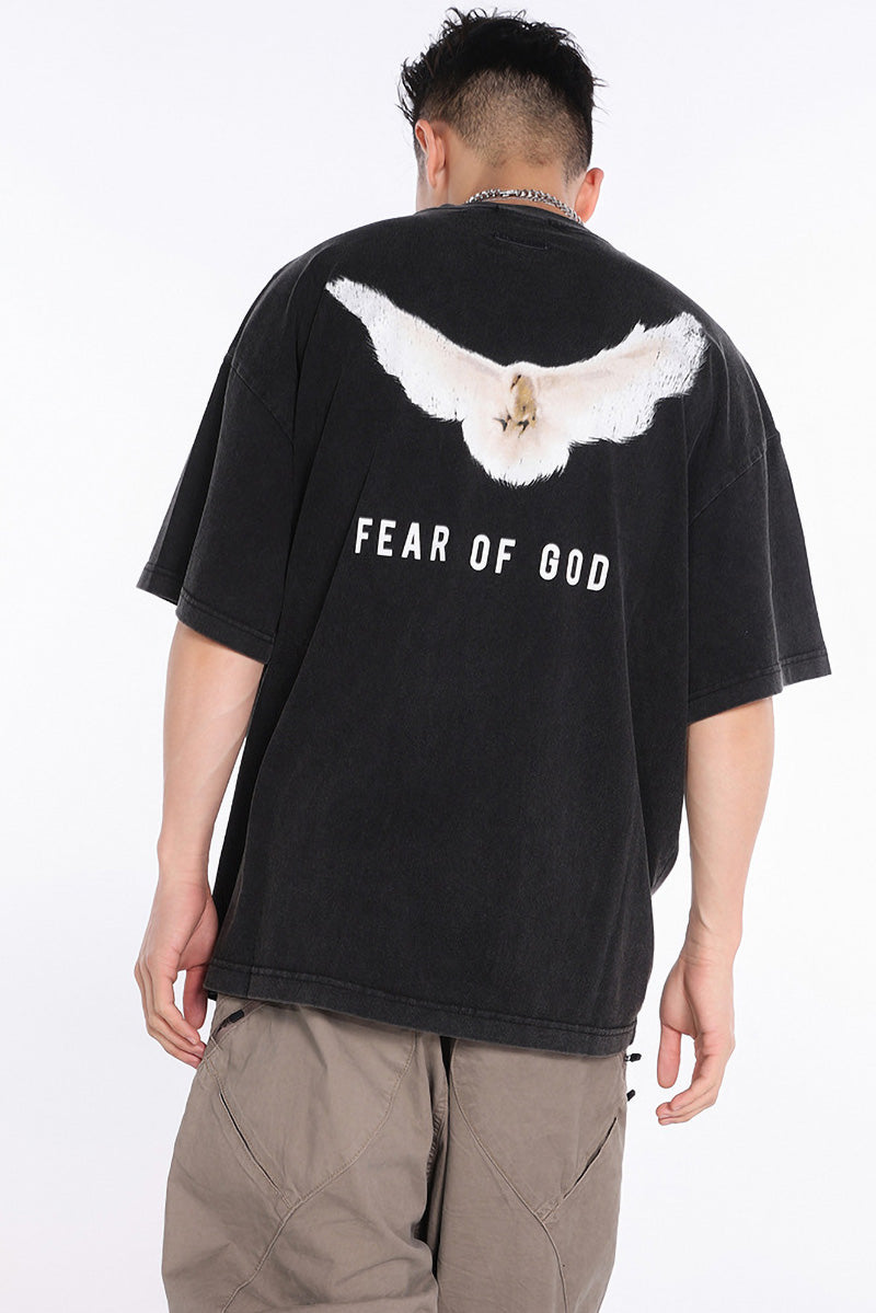 Fear of God Dove Pattern T-Shirt – Black