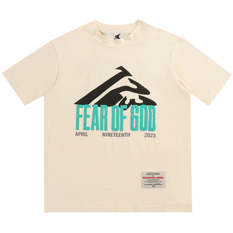 Fear of God x RRR123 Washed & Distressed T-Shirt – Apricot / Black