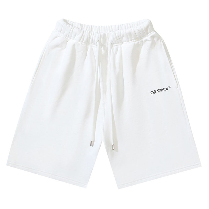 OFF-WHITE "Pixel Arrow" Digital Dot Cotton Sweatshorts