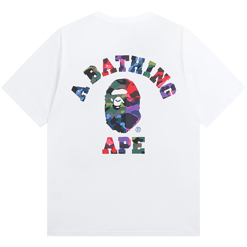 BAPE Color Camo College Logo Tee