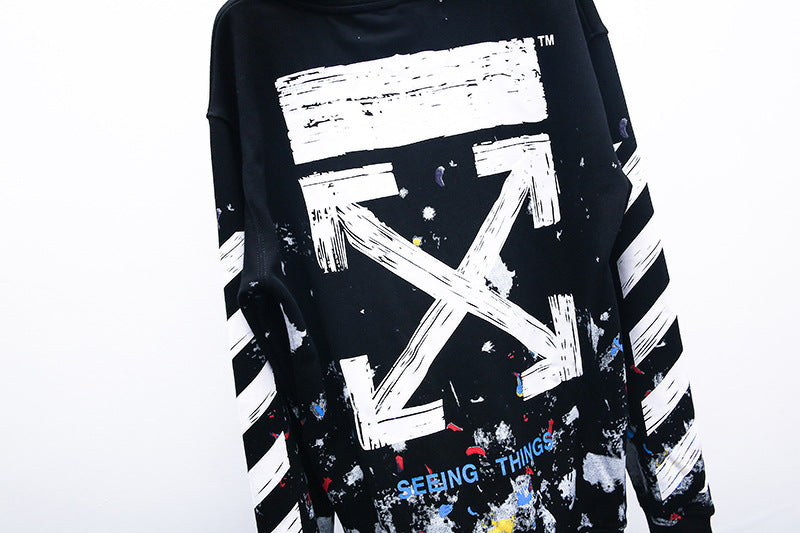 OFF-WHITE Fireworks Splash Graffiti Hoodie