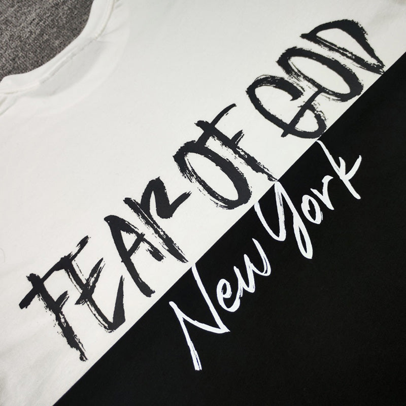 Fear of God New York Limited Letters T-Shirt – White / Black / Grey