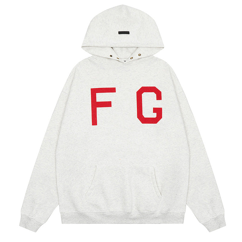 Fear Of God Season 7 FG Flocked Letters Hoodie – Ashes