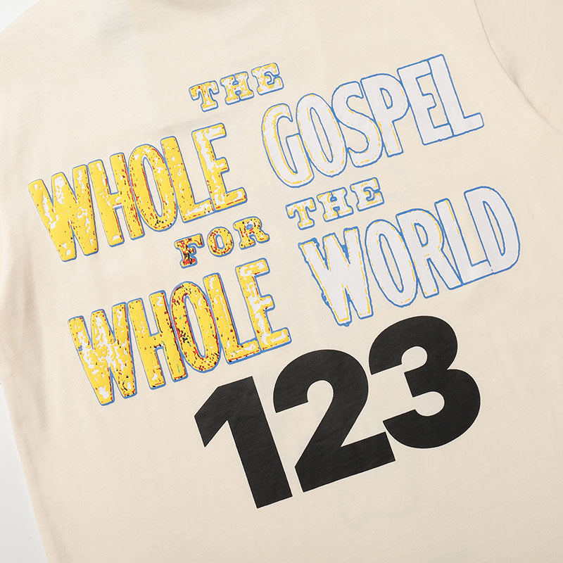 Fear of God x RRR123 Dissolving Cross Letter Print T-Shirt – Apricot