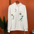 OFF WHITE Alien Embroidery Earth Pattern Hoodie – White & Black