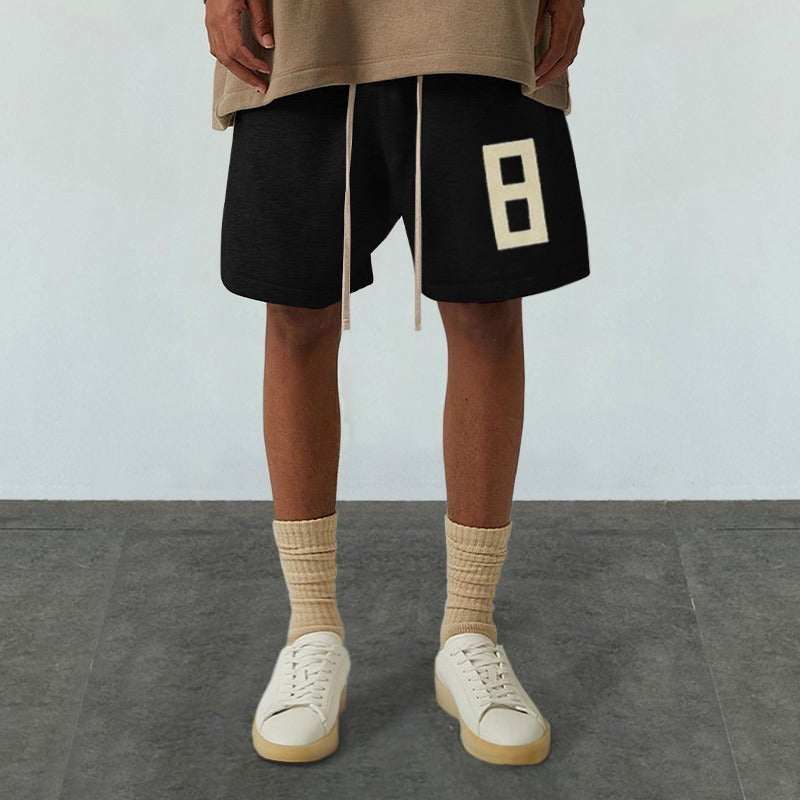 Fear of God Season 8 8-Character Flocking Print Shorts – Black / Grey