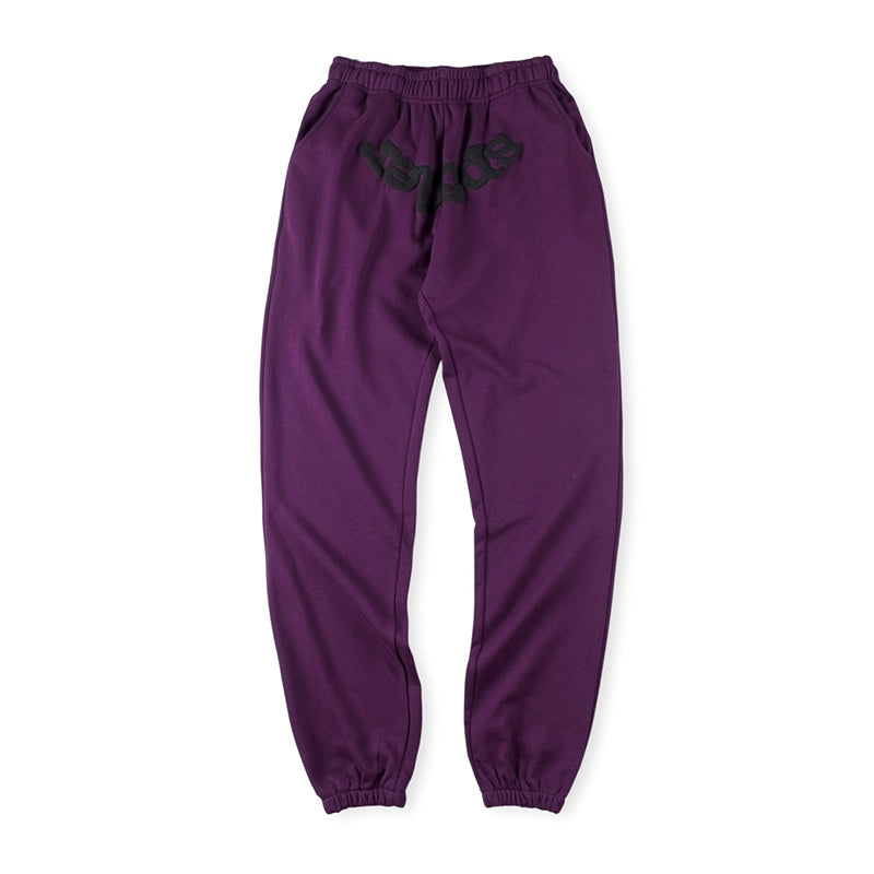 Sp5der Black Foam Printing Pant Purple #8308