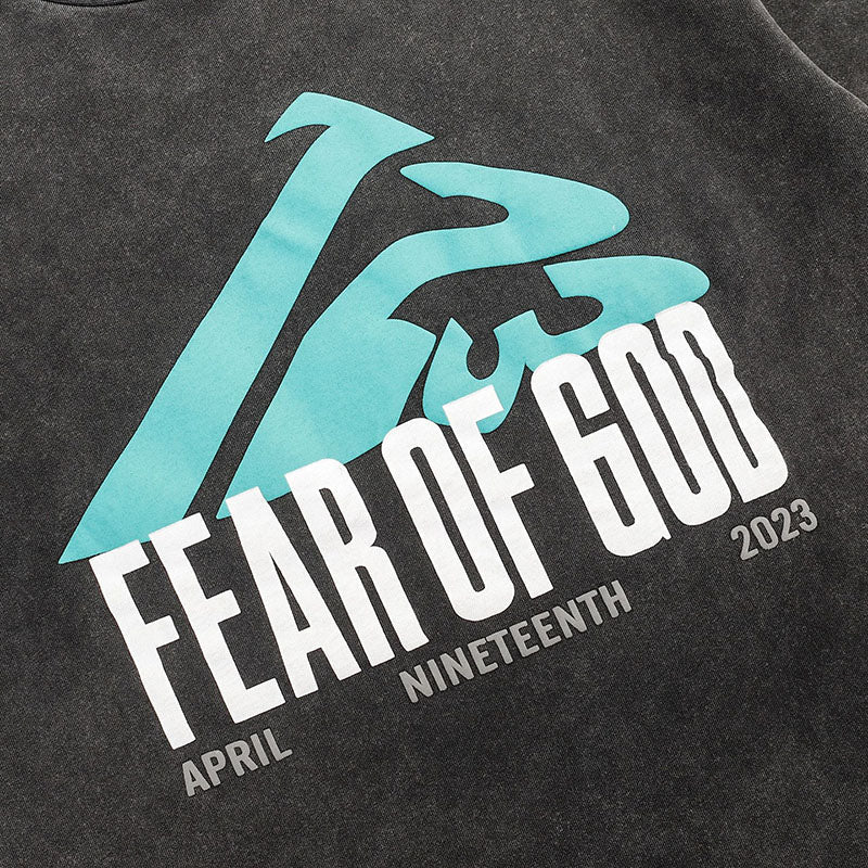 Fear of God x RRR123 Washed & Distressed T-Shirt – Apricot / Black