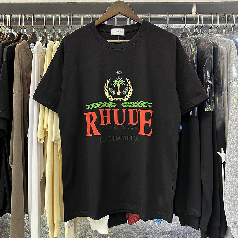 RHUDE East Hampton Crest T-Shirt – Apricot / White / Black
