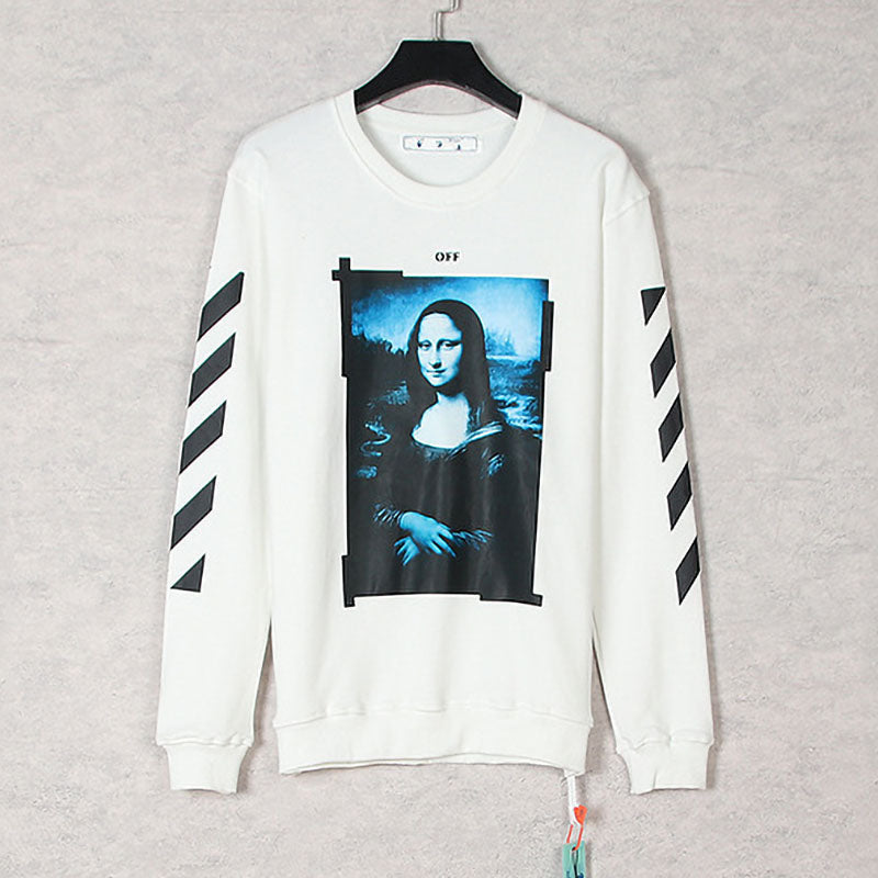 Off-White Mona Lisa Pattern Crewneck Sweatshirt