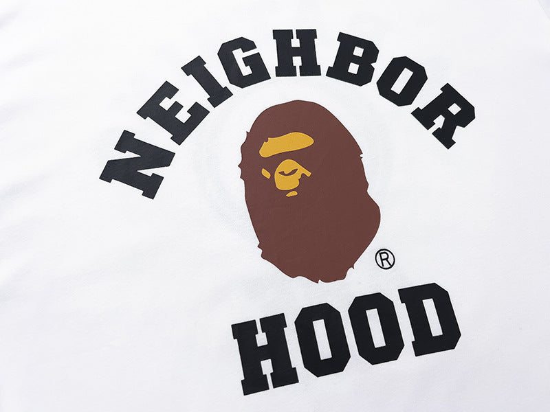 BAPE x Neighborhood Ape Head College Tee