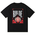 RHUDE Crest Logo Graphic T-Shirt – Black / Apricot / White
