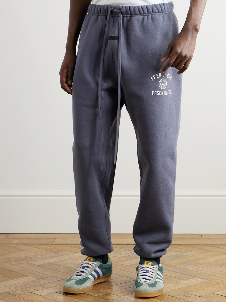 Fear Of God Essentials Varsity Crest Logo Fleece Sweatpants – Ocean Blue