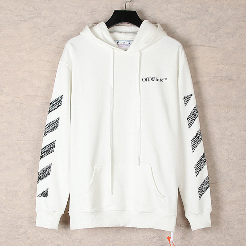 Off-White Diagonal Stripe Hoodie – Unisex Streetwear