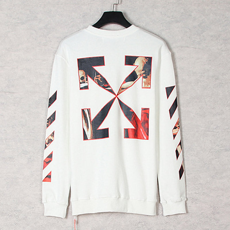 OFF-WHITE Caravaggio Oil Painting Graphic Pullover Sweatshirt