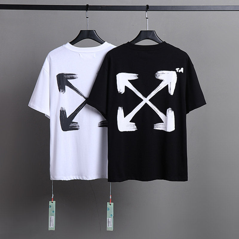 OFF-WHITE Creative Letter Arrow Pattern T-Shirt