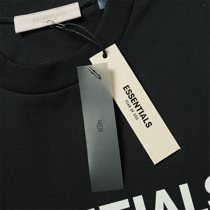 Fear of God Essentials Logo T-Shirt – Black / Grey / Apricot / Matcha / Aquamarine