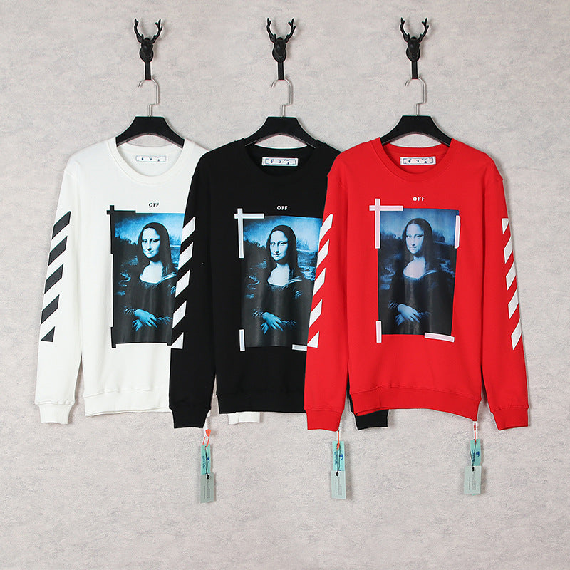 Off-White Mona Lisa Pattern Crewneck Sweatshirt