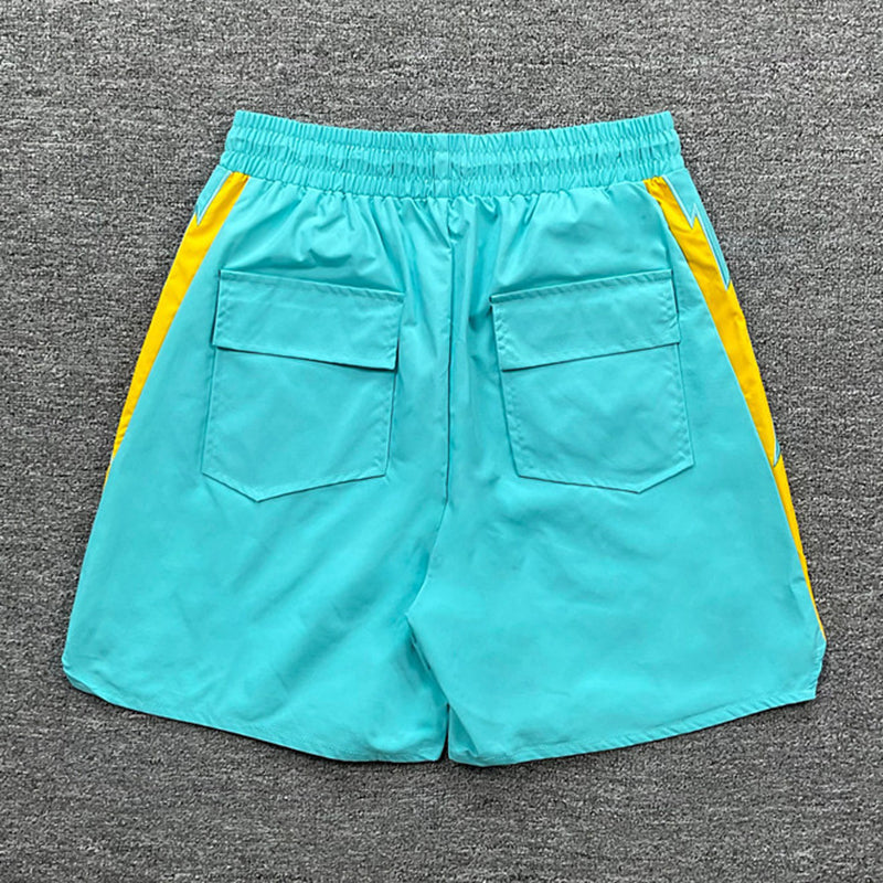 RHUDE Court Logo Sport Shorts – Red / Green