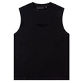 Fear of God Flocked Small Letter Print Sleeveless T-Shirt – Black / Apricot
