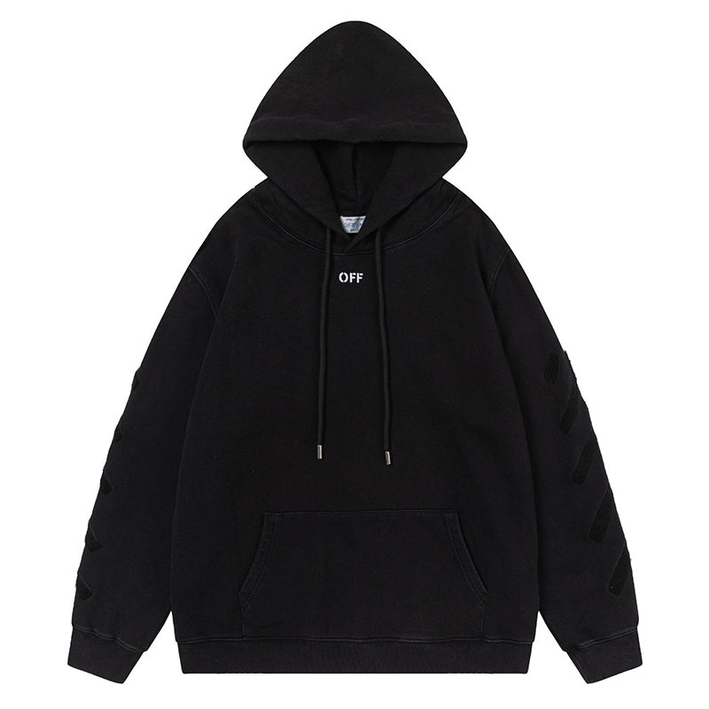 OFF-WHITE Logo Drawstring Hoodie (Black)