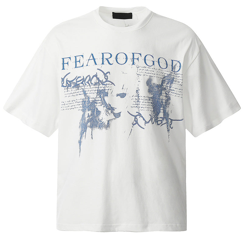 Fear of God Thorn Barrage Print T-Shirt – White / Black / Red