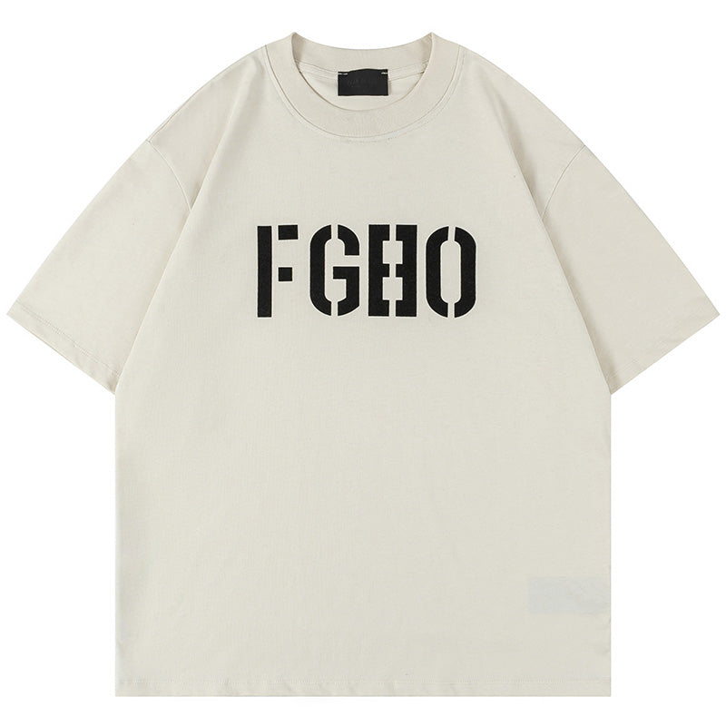 Fear of God Flocked Letters FG80 Pattern T-Shirt – Apricot / Black
