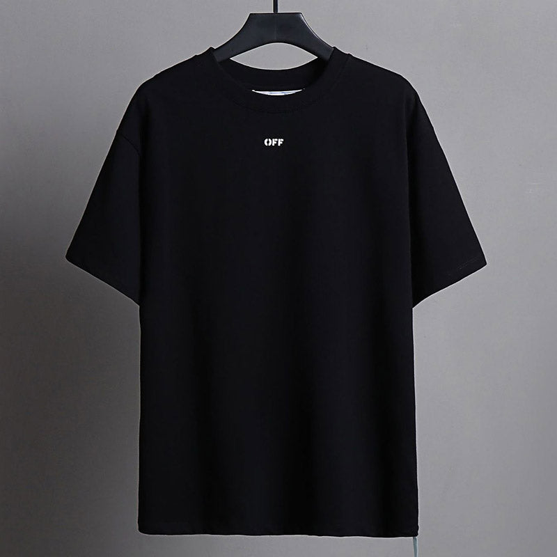 OFF-WHITE Embroidery Letter Arrow Pattern T-Shirt