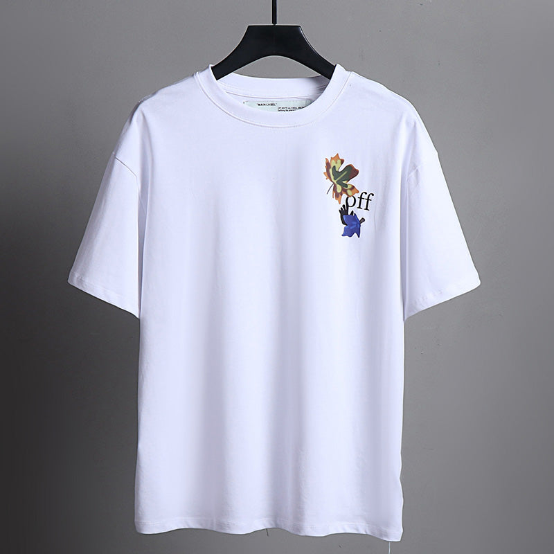 OFF-WHITE "Autumn Leaves" Floral Arrow Graphic T-Shirt